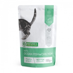NATURE'S PROTECTION KITTEN OCEAN FISH & CHICKEN "HEALTHY GROWTH" 100G